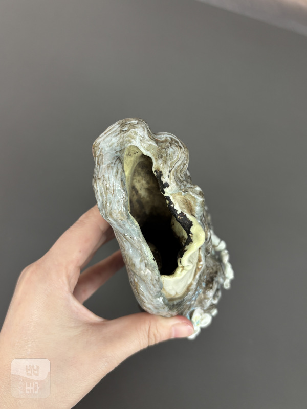 清乾隆 唐英制粉彩梅桩灵芝壁瓶 - 图11